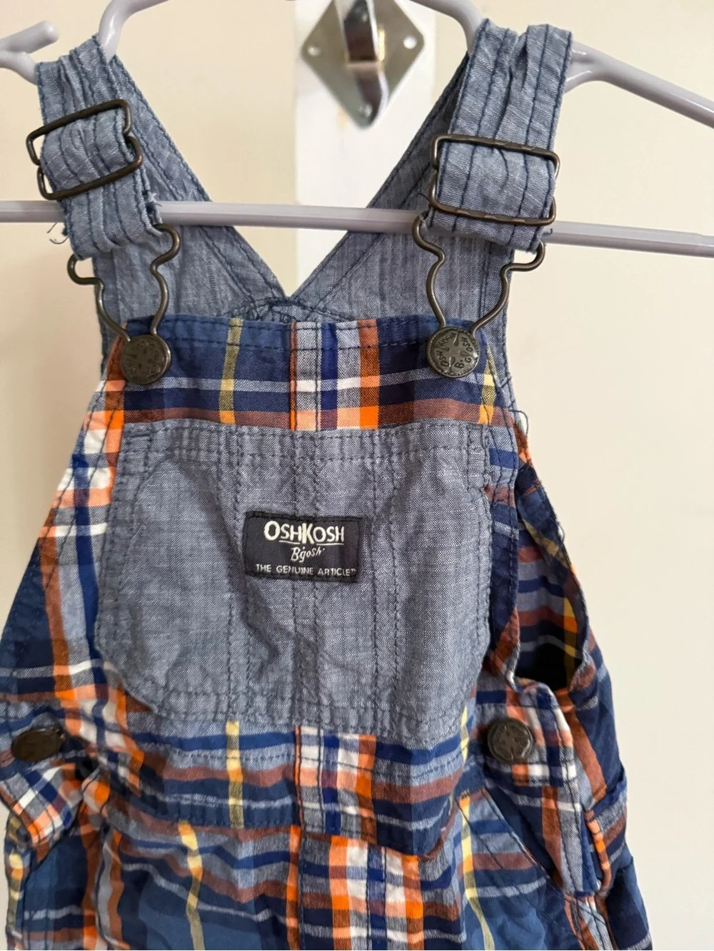 Oshkosh B’Gosh Plaid Shortalls